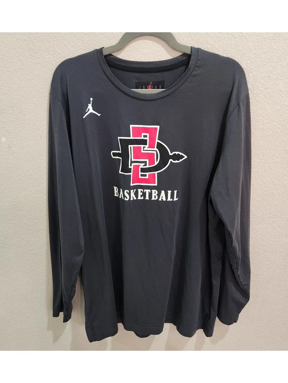 NCAA Jordan Nike San Diego State Aztec basketball pullover L/S Shirt XL Gray